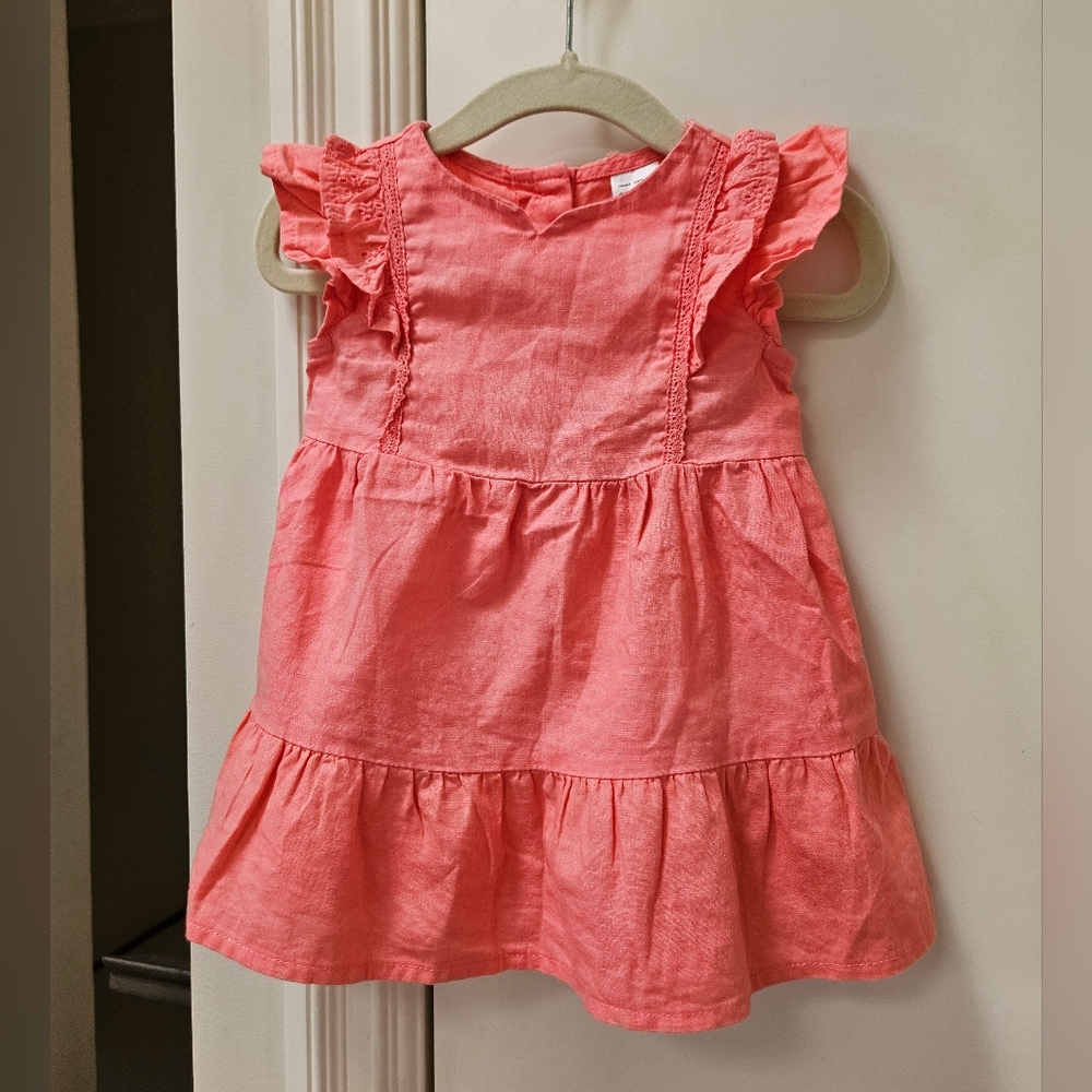 Carter's Coral Ruffle Dress With Bloomer Size 6m